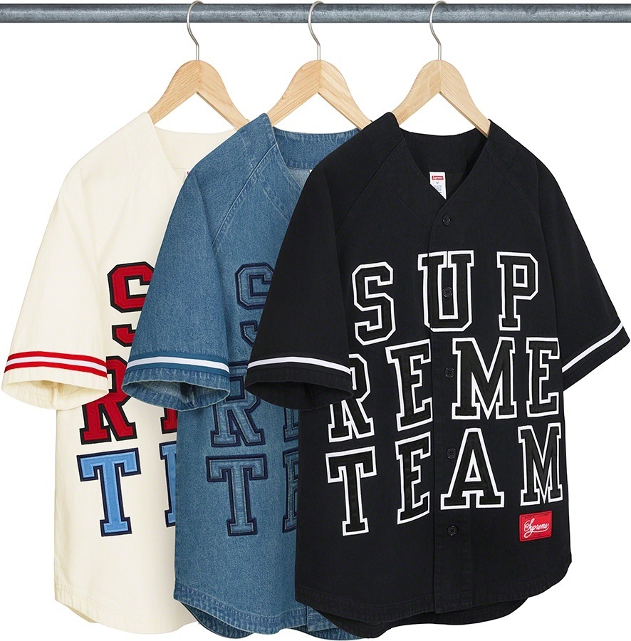 Denim Baseball Jersey
